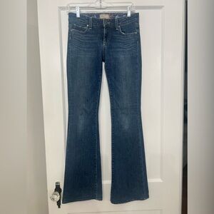 Paige hollywould hills medium wash flare jeans 26